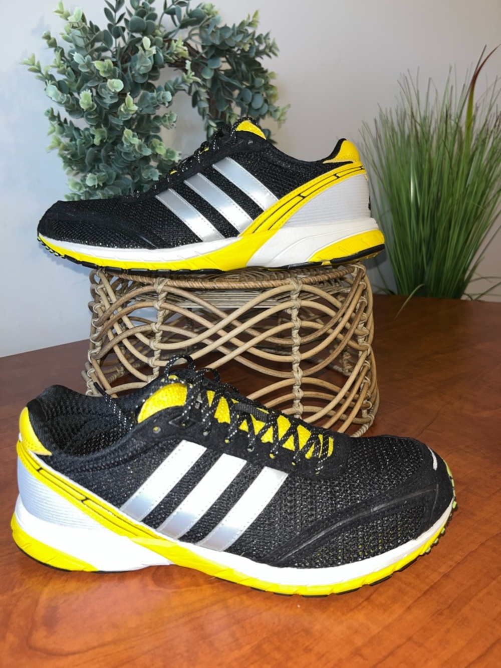 Adizero Adios OG "Core Black / Silver Metallic / Yellow" colorway